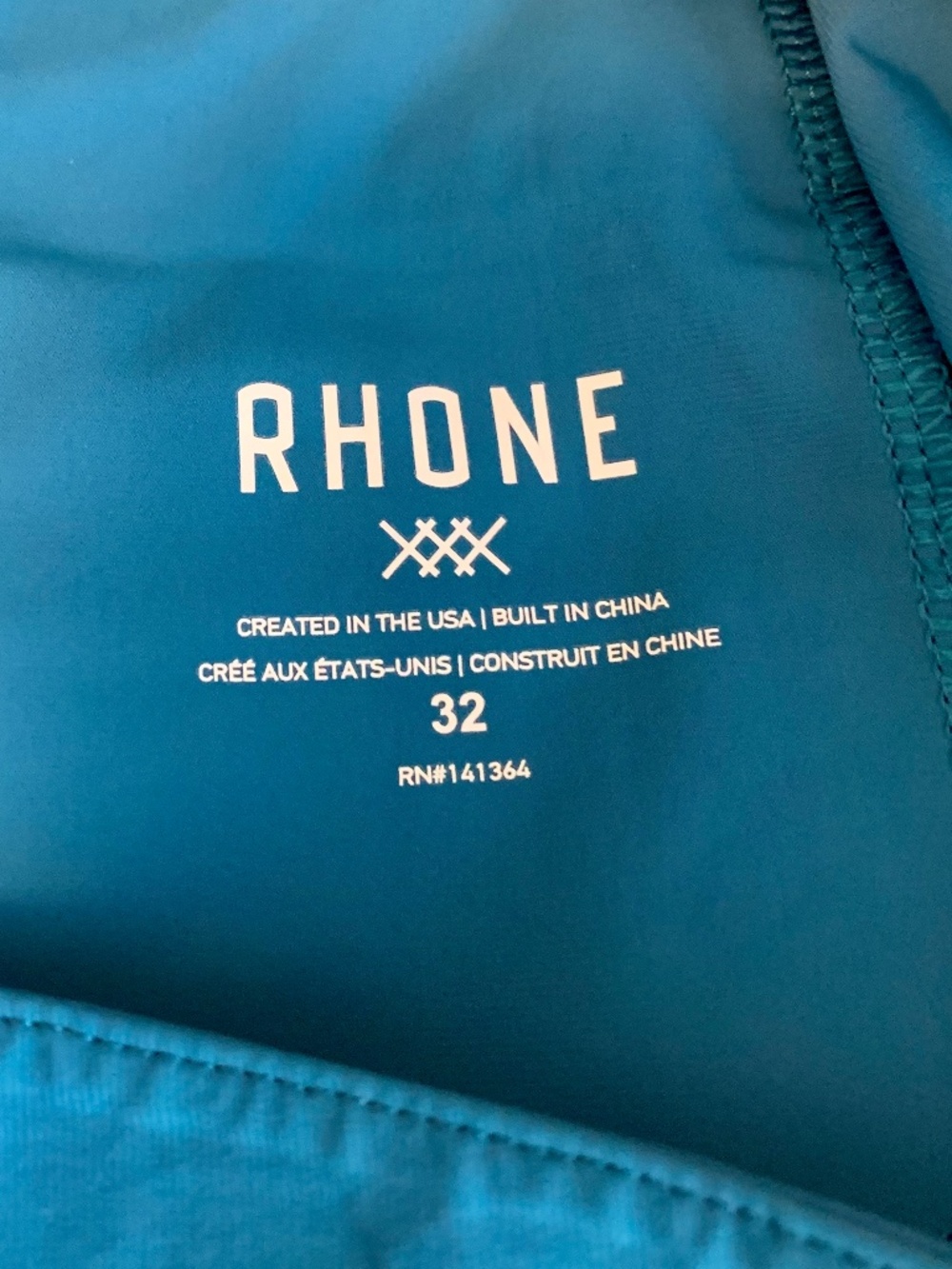 Rhone Men's Resort Shorts 6" Inseam Teal Blue 32 - Picture 5 of 6